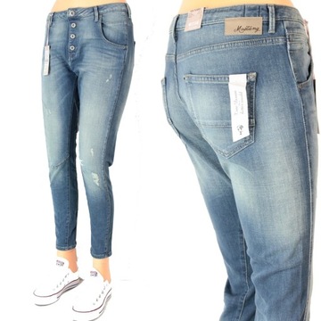 MUSTANG TAPERED SLIM JEANSY HIGHT RISE 7/8 W30 L32