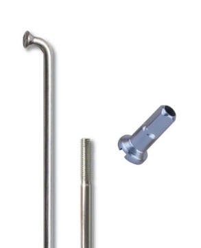 Szprychy CNSPOKE STD14 222mm, srebrne + nypel