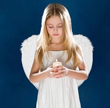 КОСТЮМ АНГЕЛА РОДНЫЕ КРЫЛЬЯ АНГЕЛА + ореол + ЮБКА АНГЕЛА 134-140