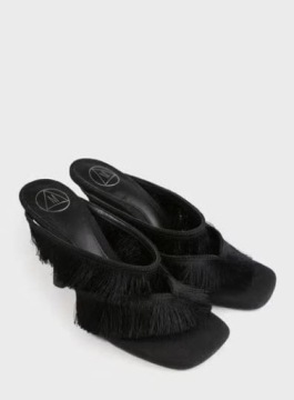 MISSGUIDED ЧЕРНЫЕ Вьетнамки на каблуке (40)