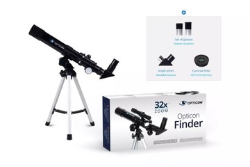 Zestaw nowy Teleskop Opticon Finder 40F400AZ + DVD + STATYW + FILTR KSIĘŻYC
