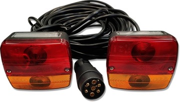 ZESTAW ŚWIATEŁ LAMP PRZYCZEPY 12,5m + 2,5m ŚRUBY