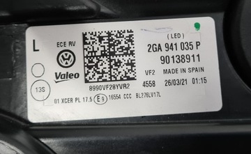 SVĚTLO LEVÝ FULL LED VW T-ROC 2GA 2GA941035P