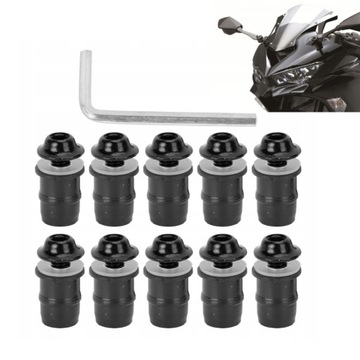10X MOTOCYKL ZESTAW ŚRUB PRZEDNIEJ SZYBY M5x16mm