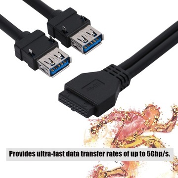 USB3.0 19/20-контактный кабель для крепления на передней панели