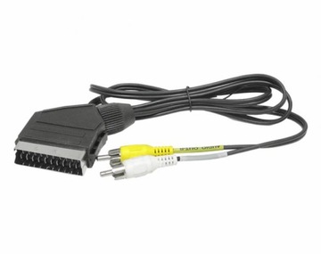 KABEL EURO 2X RCA AUDIO 1,2m PŁASKI