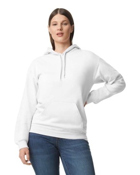 Gildan Bluza z Kapturem SOFTSTYLE Unisex BIAŁA Rozmiar: 3XL