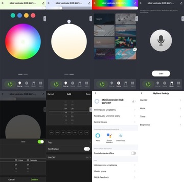 Мини-контроллер светодиодного освещения RGB 5–24 В, 5 А, серия SD WiFi+RF TUYA