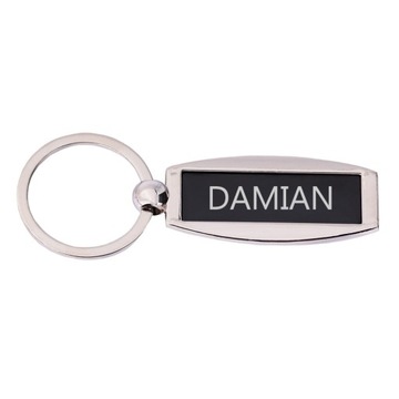 Brelok metalowy grawerowany - Czarny - imiona męskie