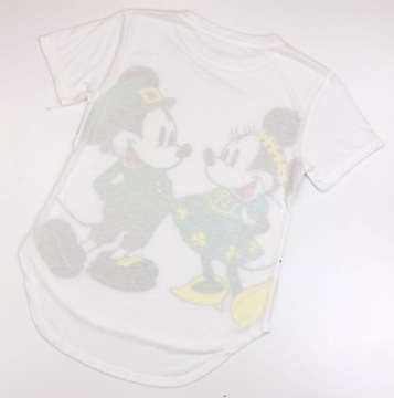 Disney Myszka Mickey Miki Minnie Koszulka damska T-shirt biała nadruk