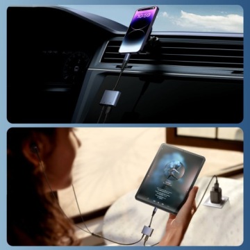 Адаптер Lightning–Lightning / мини-джек 3,5 мм для Apple Joyroom DAC 2-в-1