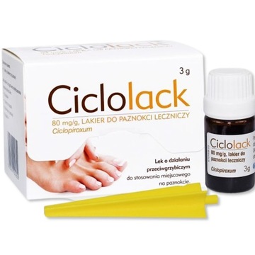 Ciclolack 80 mg/g lakier do paznokci leczniczy 3 g