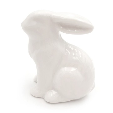 ZAJĄCZEK WIELKANOCNY BIAŁY KRÓLICZEK CERAMICZNY ZAJĄC DO STROIKA
