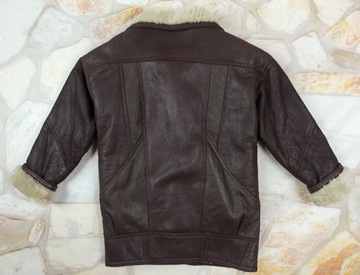 LEATHER kozuch damski skórzany reglan XL