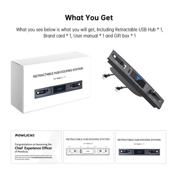 Koncentrator USB Tesla, na lata 2021 2022 2023 2024 Model 3/Y kabel koncentratora stacji dokującej