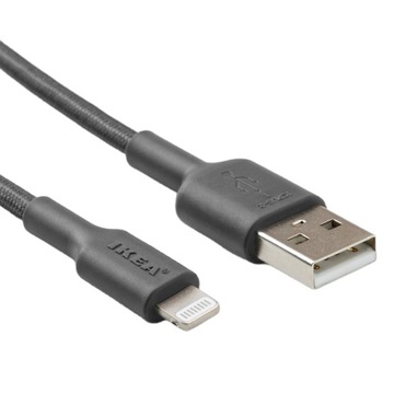Kabel przewód oplot mocny USB Lightning MFi 2,4A 1,5m 480Mb/s Apple