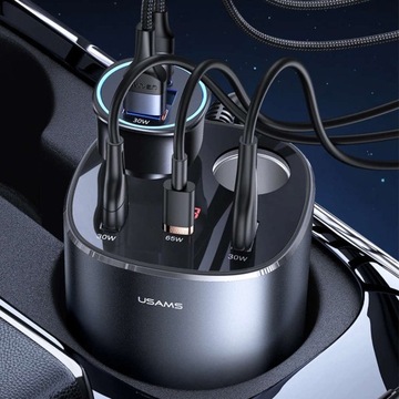 РАЗВЕТВИТЕЛЬ + АВТОМОБИЛЬНОЕ ЗАРЯДНОЕ УСТРОЙСТВО 2x USB USB-C 245 Вт