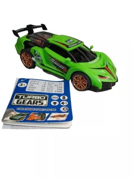 АВТОМОБИЛЬ TURBO GEARS RACER 68, СВЕТЯЩИЙСЯ ЗЕЛЕНЫЙ
