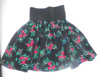 SPÓDNICA DAMSKA GÓRALSKA W KWIATY ROZM. M