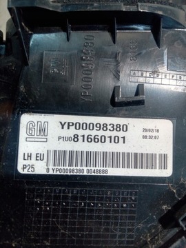 OPEL GRANDLAND X SVĚTLO LEVÝ ZADNÍ YP00098380