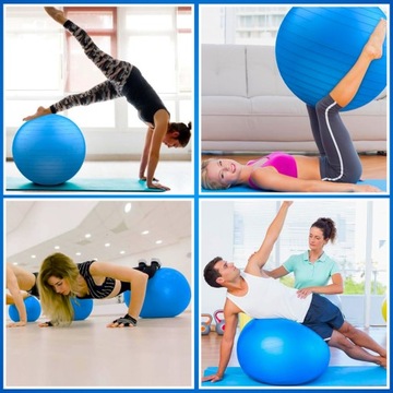 ГИМНАСТИЧЕСКИЙ МЯЧ ДЛЯ РЕАБИЛИТАЦИОННЫХ УПРАЖНЕНИЙ 75см ФИТНЕС-НАСОС ДЛЯ УКРЕПЛЕНИЯ