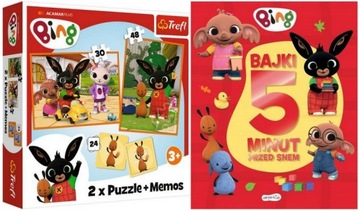 BING 2w1 PUZZLE + MEMORY + KSIĄŻKA zestaw