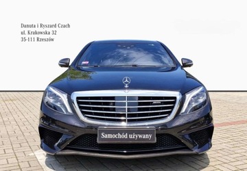 Mercedes Klasa S W222 Limuzyna wersja długa AMG S 63 AMG 585KM 2016 Mercedes-Benz Klasa S 63 AMG 4MATIC L Salon Polska Niski przebieg Desig, zdjęcie 7