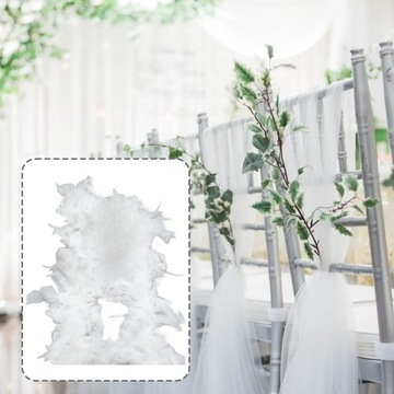 Карнавальный шарф для вечеринки, шарф с перьями, боа из перьев, костюм с перьями белый