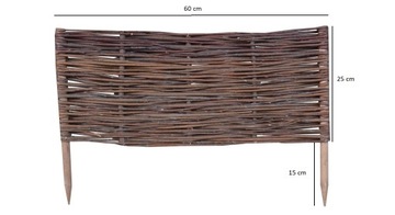 Palisada wiklinowa H25 - L60 płotek z wikliny