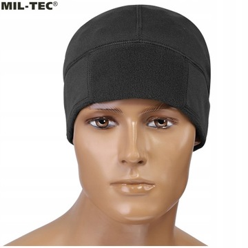 Czapka zimowa ciepła polarowa elastyczna Mil-Tec Fleece Cap czarna