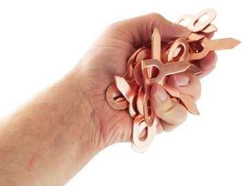 Биты прямые МЕДНЕННЫЕ 1,5 мм для шайбосварочного аппарата SPOTTER OT 100 шт.