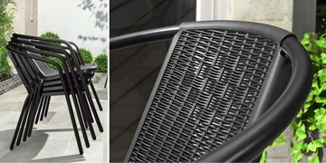 КОМПЛЕКТ САДОВОЙ МЕБЕЛИ, КРУГЛЫЙ ЗАКАЛЕННЫЙ СТОЛ, САДОВЫЕ СТУЛЬЯ ДЛЯ БАЛКОНА