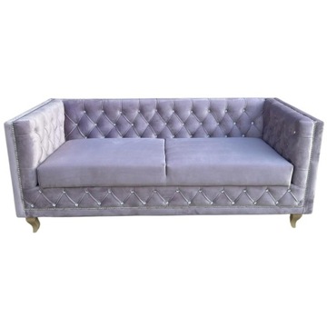 Nowoczesna tapicerowana kanapa Luxury z pikowaniem elegancka WIELE KOLORÓW