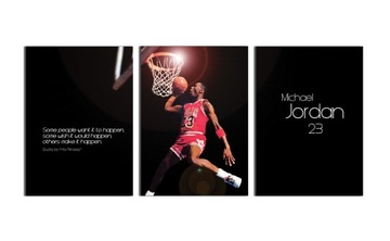 3x OBRAZ NA ŚCIANĘ TRYPTYK JORDAN BASKETBALL 50x70