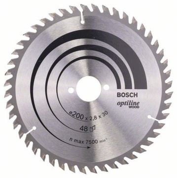 BOSCH PIŁA TARCZOWA-H OPTILINE WOOD 200 x 2,8 x 30/Z48