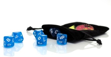 ZESTAW 5 KOSTEK K10 RPG KOŚĆ LODOWA 0-9