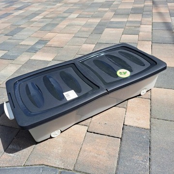 КОНТЕЙНЕР ДЛЯ ПОСТЕЛЬНЫХ ПРИНАДЛЕЖНОСТЕЙ НА КОЛЕСАХ ПОД КРОВАТЬЮ