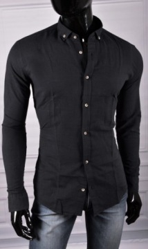 Мужская классическая повседневная льняная рубашка