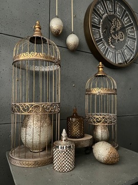 JAJO WIELKANOCNE SZKLANA ZŁOTA OZODBA FIGURKA WIELKANOCNA 25 CM