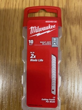 OSTRZA ŁAMANE WYMIENNE 9MM 10SZT MILWAUKEE 4932480106 WYPRZEDAŻ