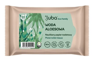 LUBA Nawilżany papier toaletowy Woda Aloesowa x50
