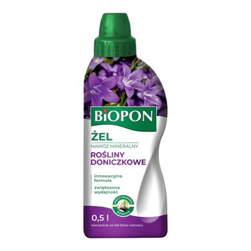 BIOPON NAWÓZ W ŻELU MINERALNY DO ROŚLIN DONICZKOWYCH 0,5L ODŻYWIAJĄCY