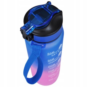 МОТИВАЦИОННАЯ БУТЫЛКА ДЛЯ ВОДЫ 1000МЛ БУТЫЛКА С МЕРКОЙ FITNESS GYM 1Л