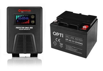 Zasilanie awaryjne pieca INWERTON 800W + 45Ah