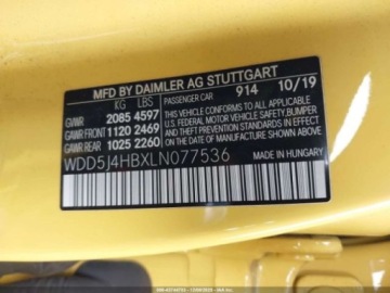 Mercedes CLA C118/X118 2020 Mercedes-Benz CLA 2020 r.,2,0 L 250 4MATIC 2.0 Benzyna 221KM, zdjęcie 11