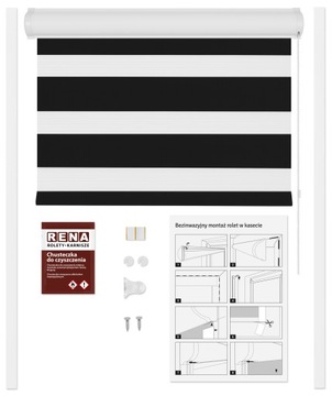 ROLETA DZIEŃ NOC W KASECIE ALUMINIOWEJ 73x220 CM BALKON KOLORY NA WYMIAR