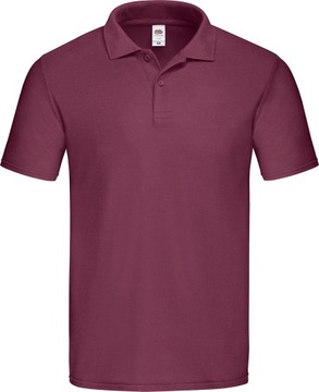 FRUIT OF THE LOOM POLO MĘSKA ORIGINAL BURGUNDY 3XL