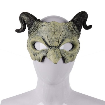 MASKA Halloween Demon maska rogi diabeł półmaska i
