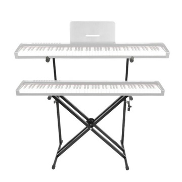 STATYW STOJAK POD KEYBOARD KLAWISZE PIANINO PODWÓJNY REGULOWANY STAND4ME X6