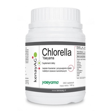 KENAYAG CHLORELLA YAEYAMA 360T KWAS FOLIOWY B12 ODPORNOŚĆ TRAWIENIE